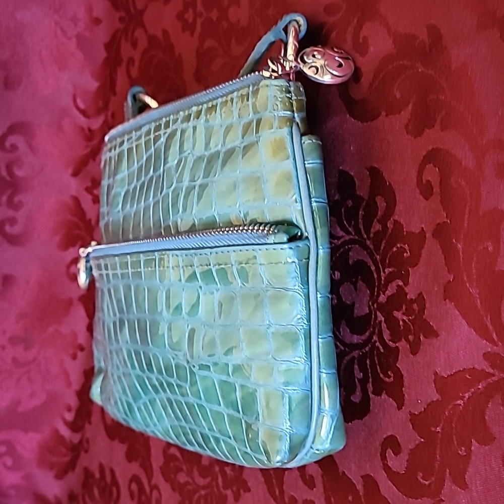 Brighton Teal Twister Zip Pouch Crossbody - Picture 5 of 14